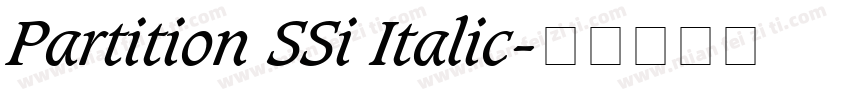 Partition SSi Italic字体转换